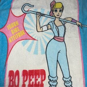 Disney Toy Story 4 Bo Peep Blanket Throw Blue Tough Girl Attitude Pink White